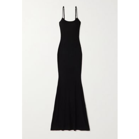 Skims Soft Lounge Long Slip Dress - onyx - Picture 6 of 12